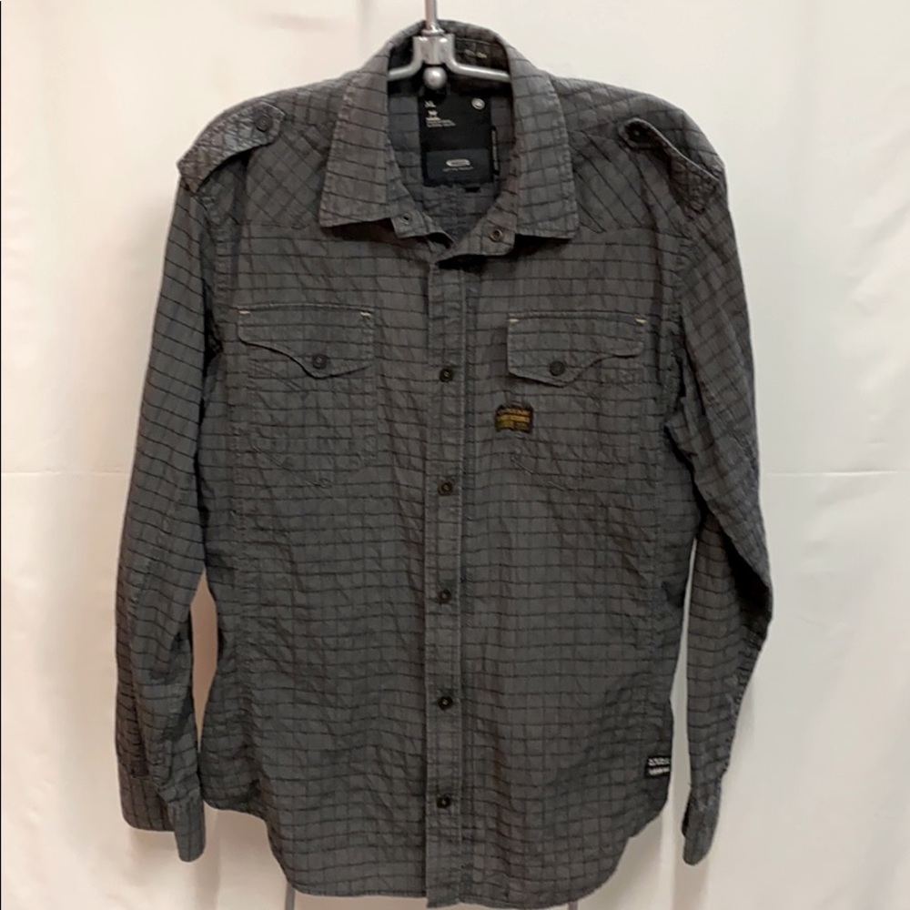 G Star zip up + button up means shirt